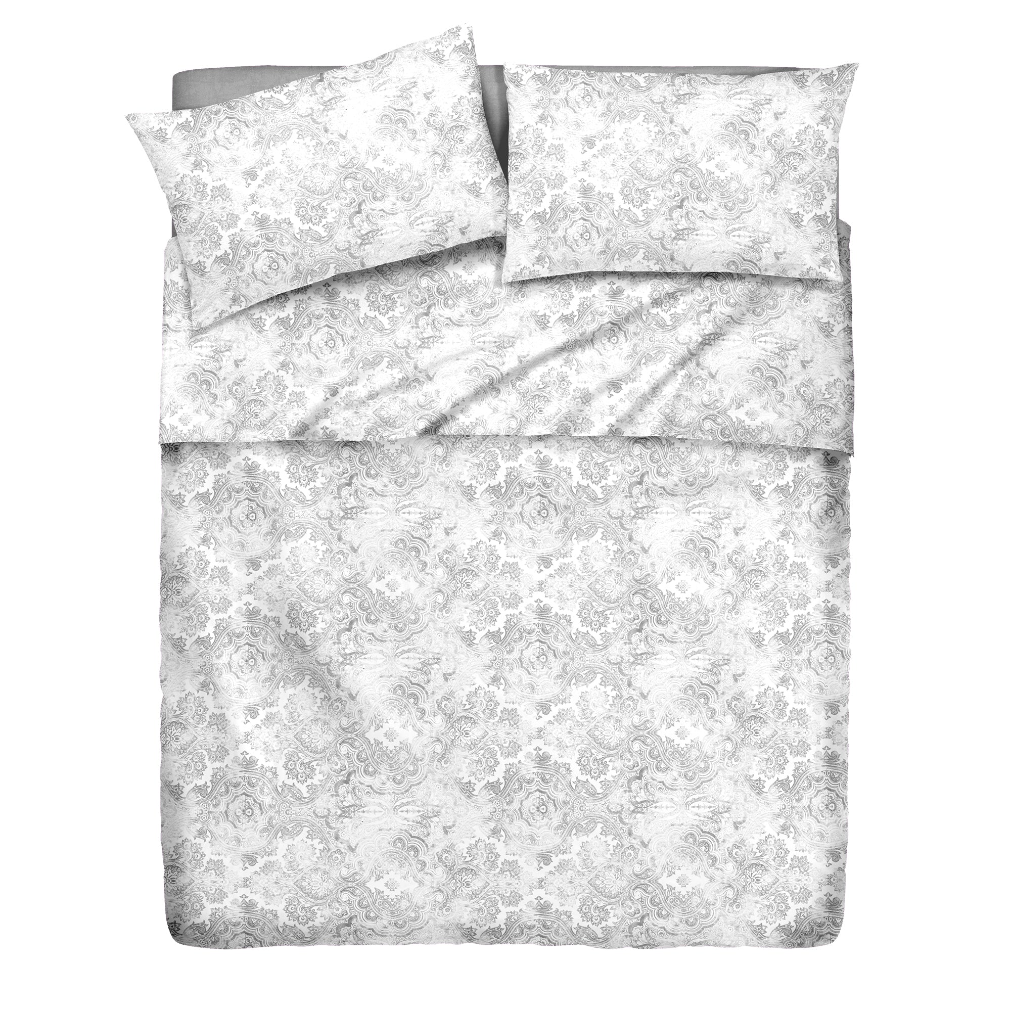 Completo Letto Matrimoniale Batik Grigio - Collezione Everyday