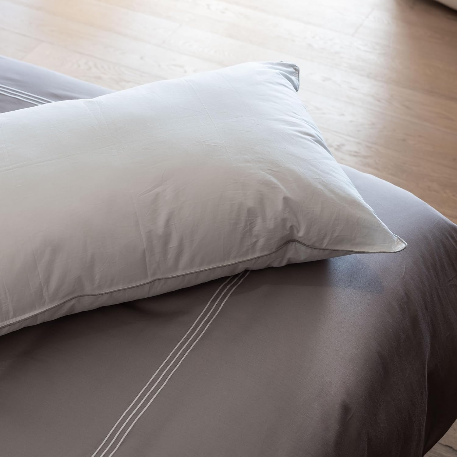 Guanciale con Federa Copricuscino in 100% Percalle di Puro Cotone Made in Italy by Parah