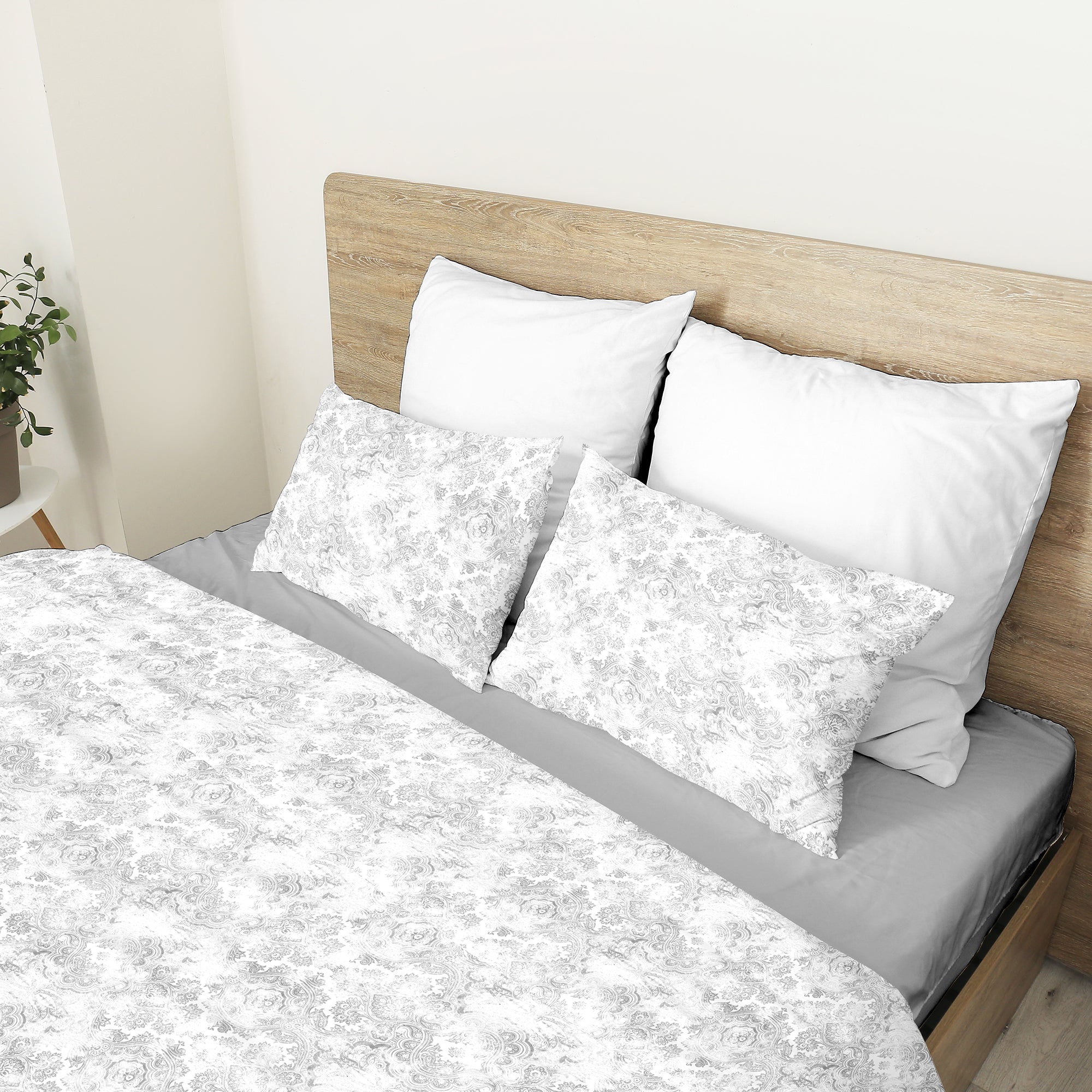 Completo Letto Matrimoniale Batik Grigio - Collezione Everyday