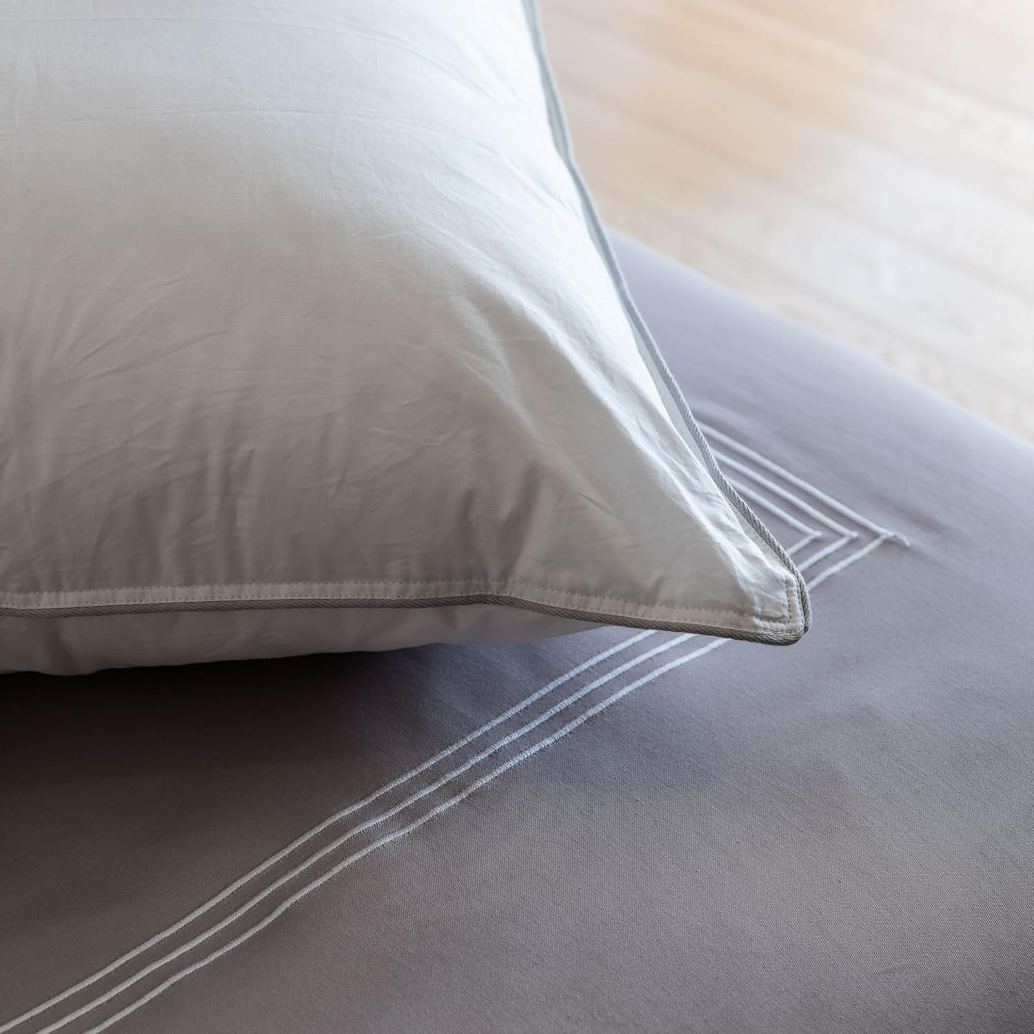 Guanciale con Federa Copricuscino in 100% Percalle di Puro Cotone Made in Italy by Parah