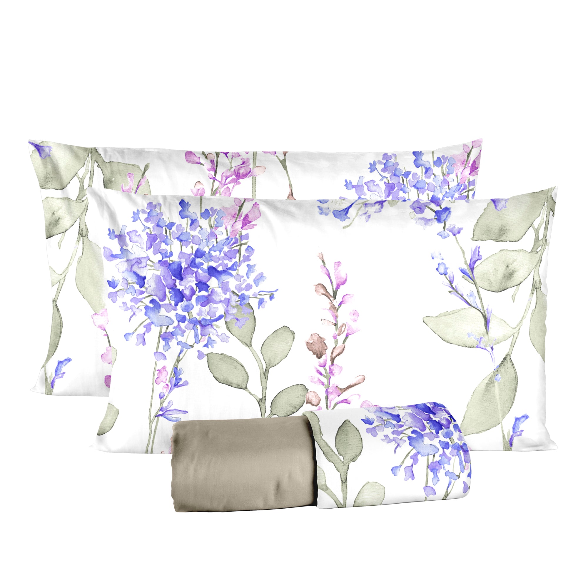 Ruggeri Flower Revolution Completo Letto Matrimoniale In Percalle Di Cotone 100% – Fantasia Glicine Reversibile, Made In Italy - 3