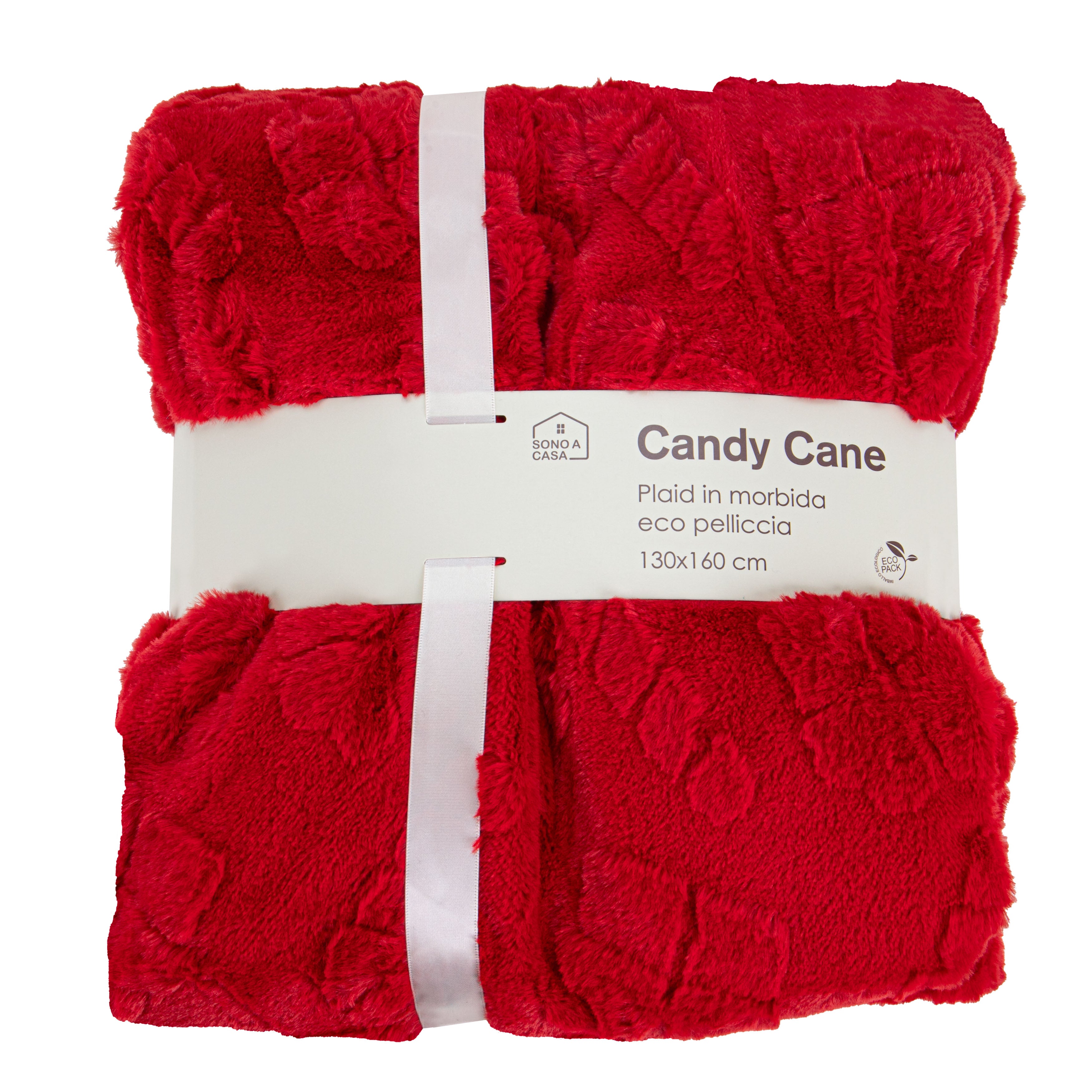 Plaid Rabbit Candy Cane in Morbidissima Flanella di Microfibra by Sono a Casa