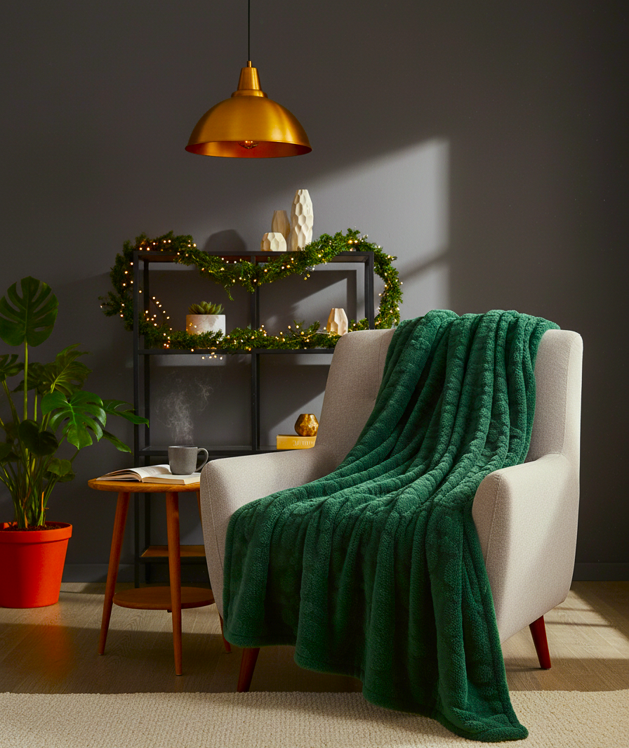 Plaid Rabbit Christmas Tree in Morbidissima Flanella di Microfibra by Sono a Casa