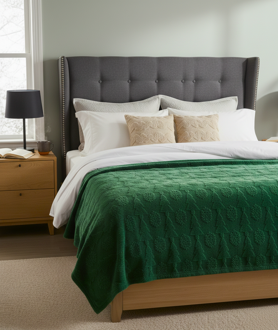 Plaid Rabbit Christmas Tree in Morbidissima Flanella di Microfibra by Sono a Casa