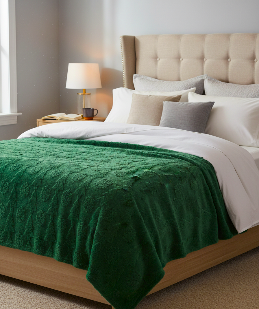 Plaid Rabbit Christmas Tree in Morbidissima Flanella di Microfibra by Sono a Casa