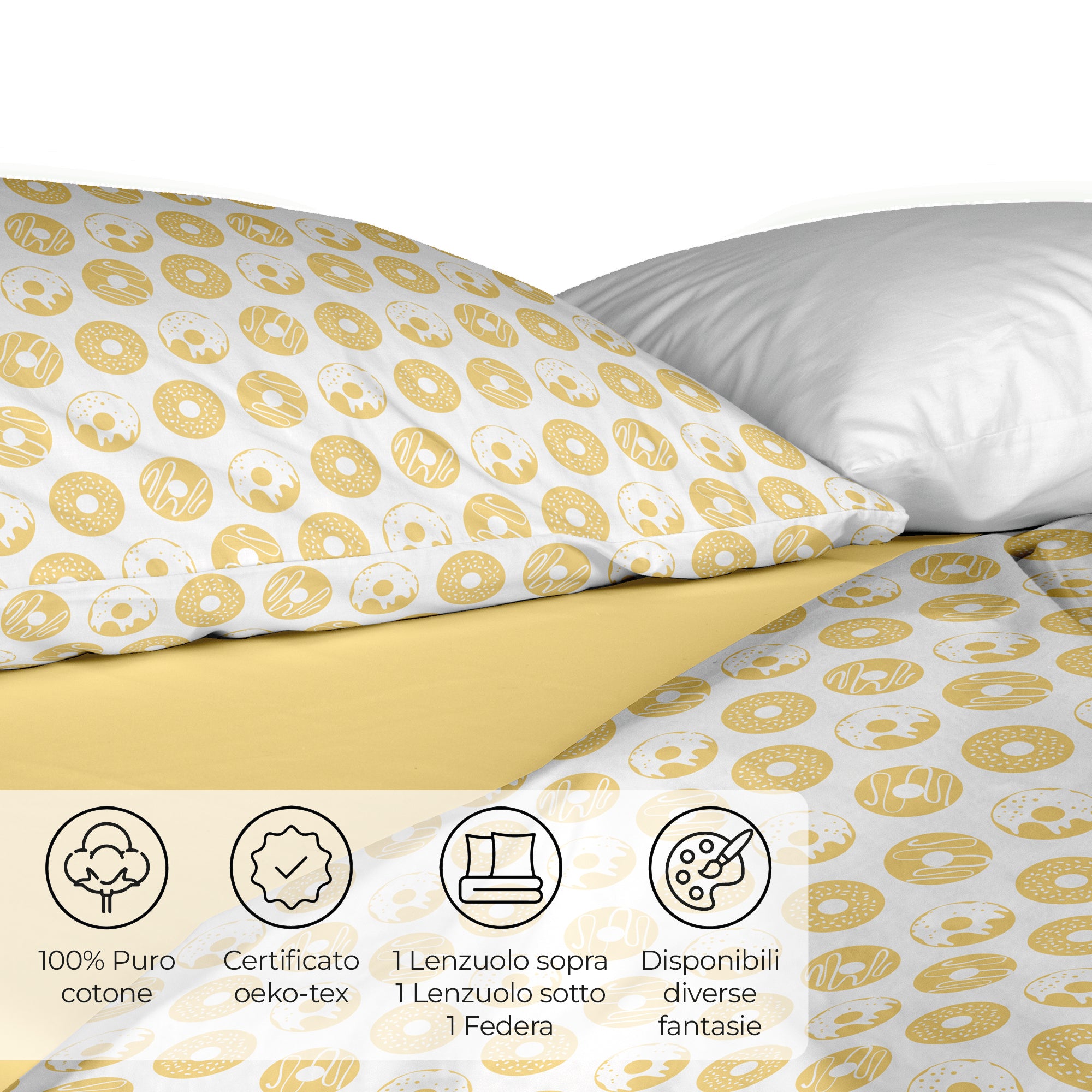 Completo Letto Matrimoniale in Cotone Collezione Candy Dreams