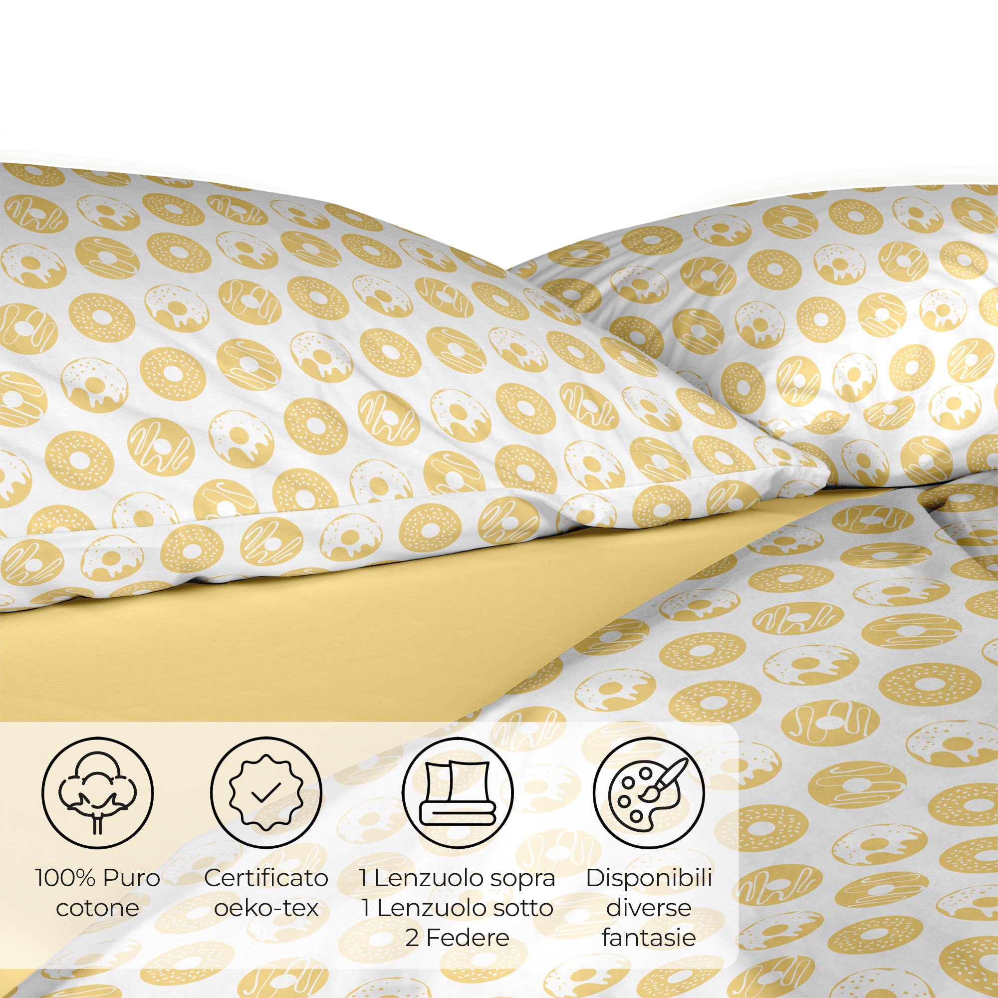 Completo Letto Matrimoniale in Cotone Collezione Candy Dreams