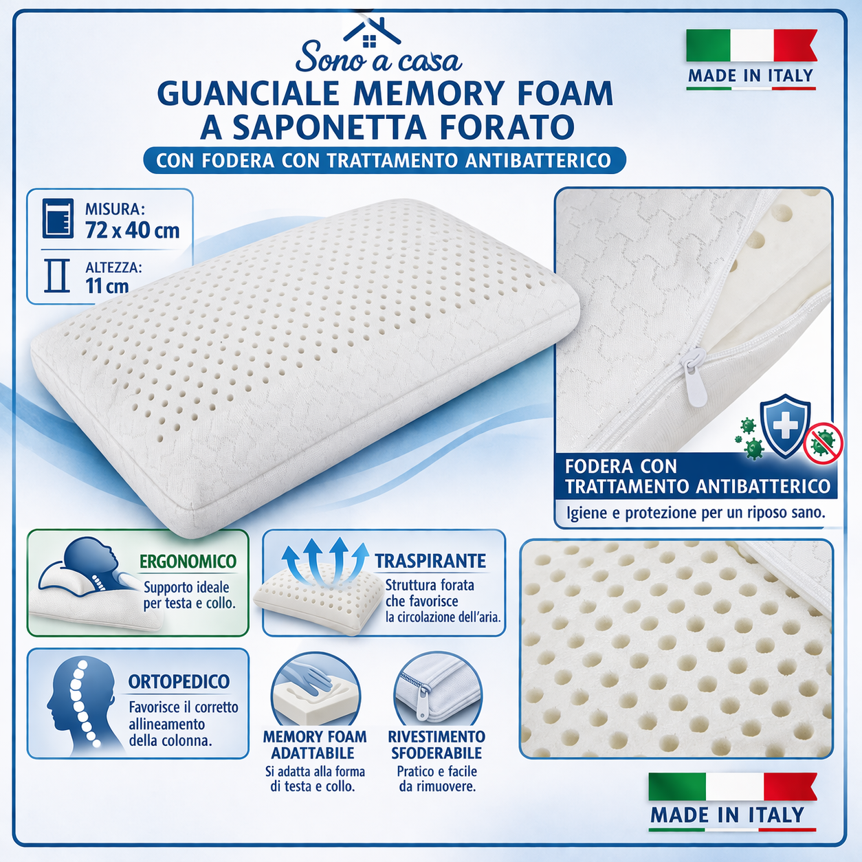 Sono a Casa - Guanciale in Memory Saponetta Forato