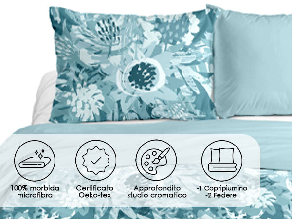 Parure Copripiumino Matrimoniale - 100% Morbida Flanella di Alta Qualità