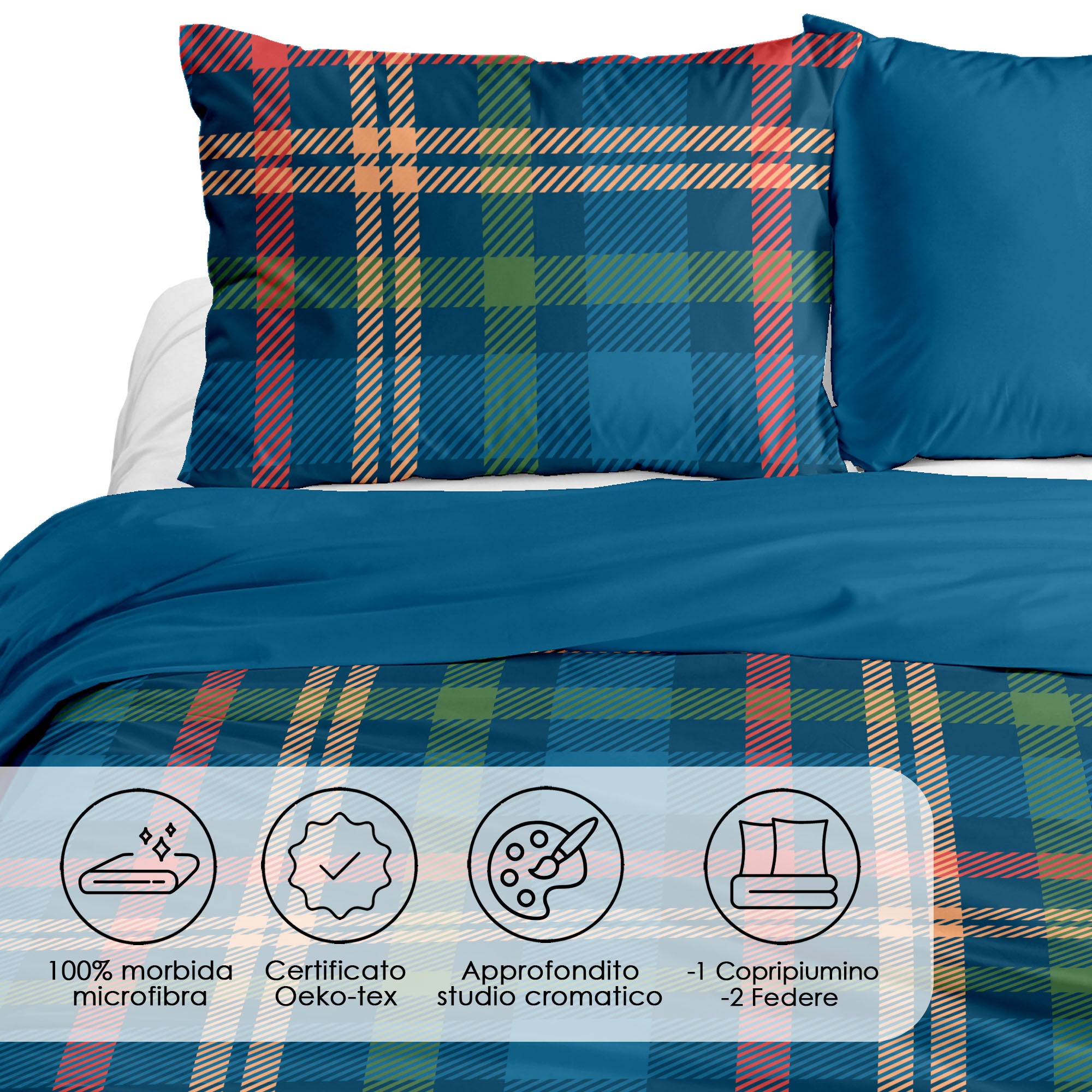 Parure Copripiumino Matrimoniale - 100% Morbida Flanella di Alta Qualità