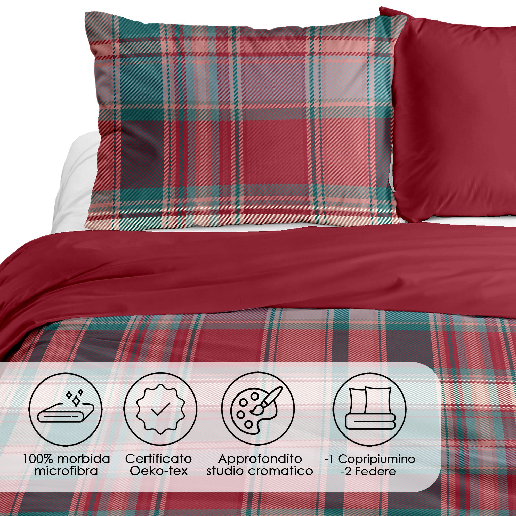 Parure Copripiumino Matrimoniale - 100% Morbida Flanella di Alta Qualità