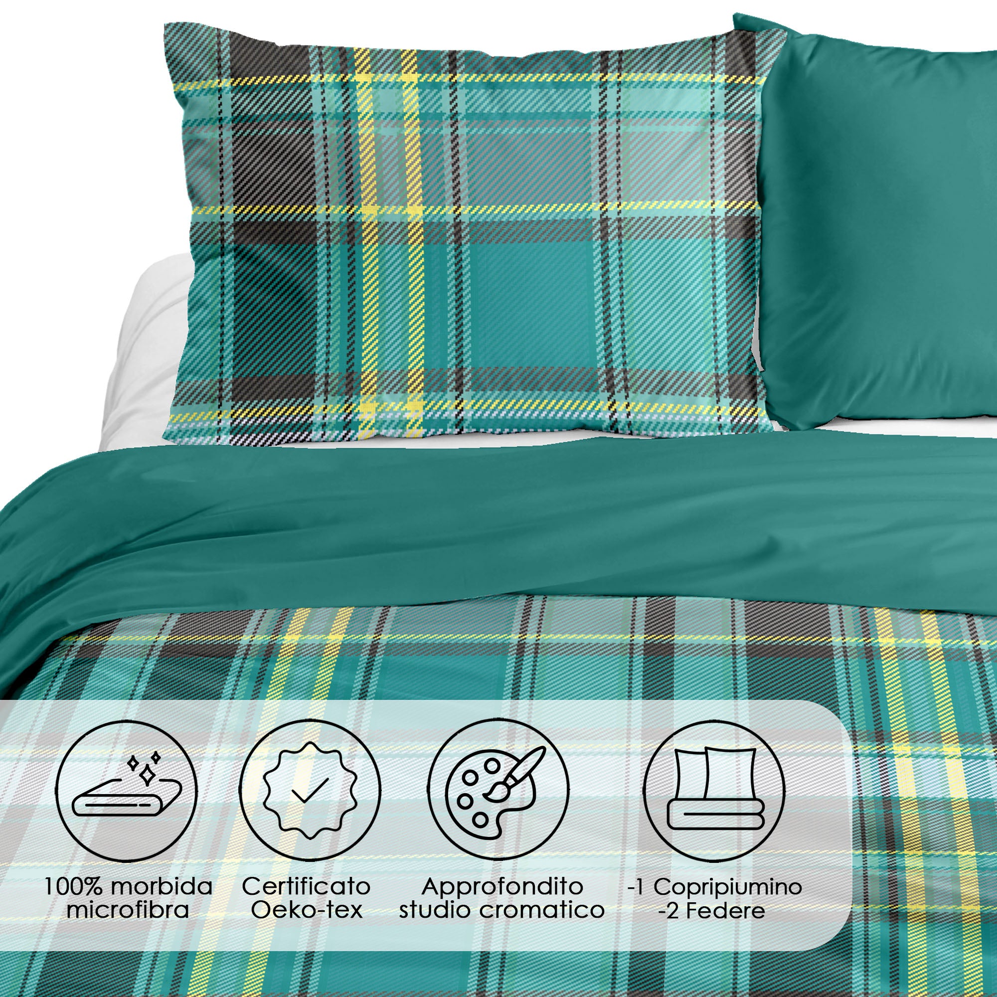 Parure Copripiumino Matrimoniale - 100% Morbida Flanella di Alta Qualità