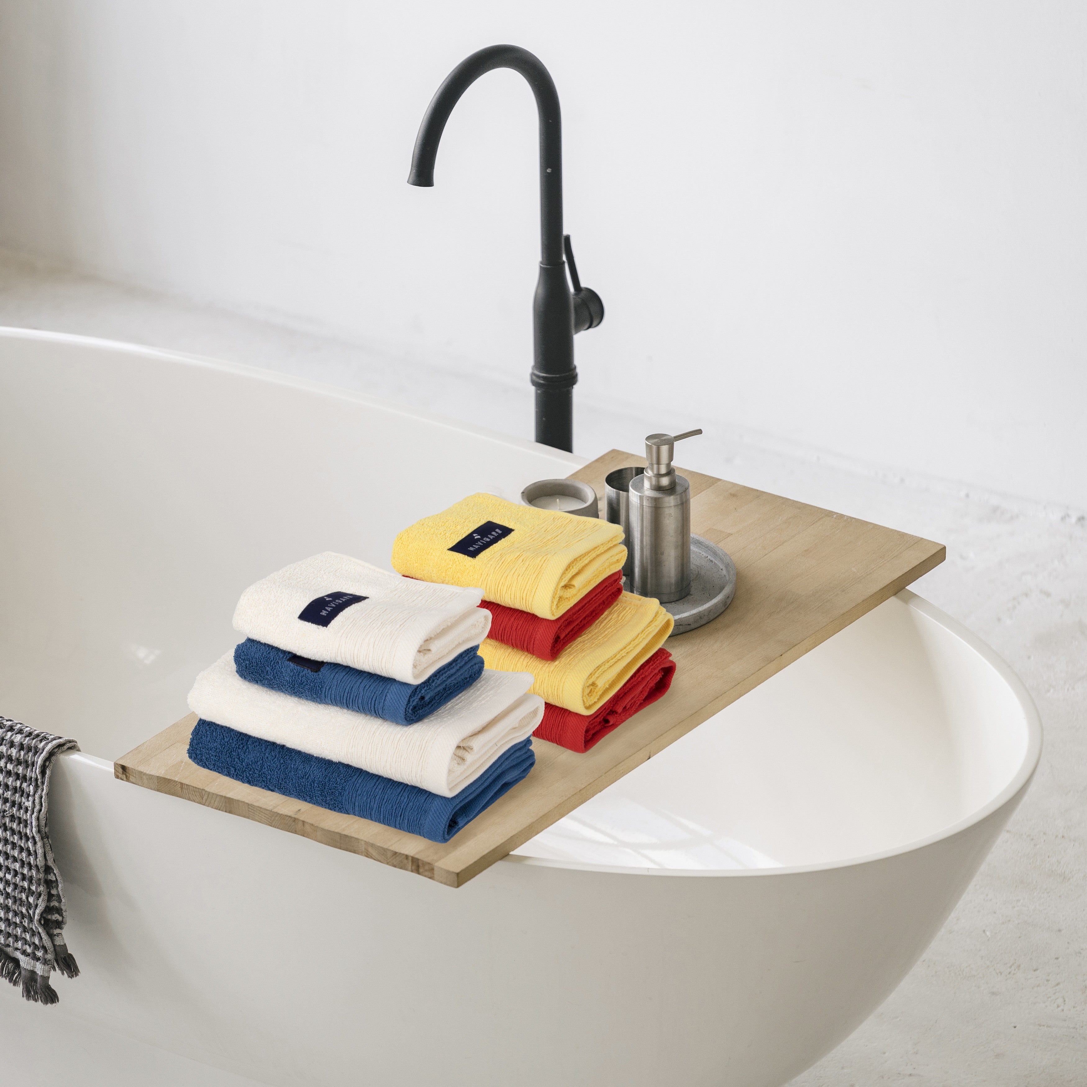 Set Asciugamani Bagno 8 Pezzi Multicolore in 100% Cotone by Navigare - Immagine 5