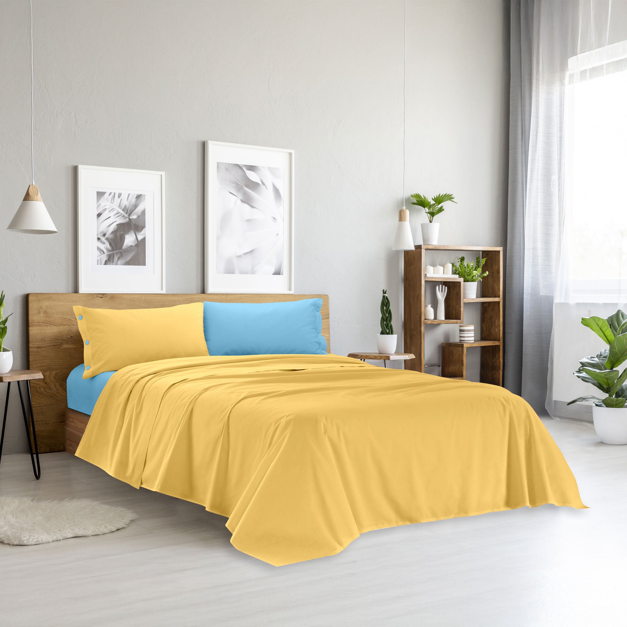 Completo Letto Matrimoniale in Cotone Collezione Good Vibes