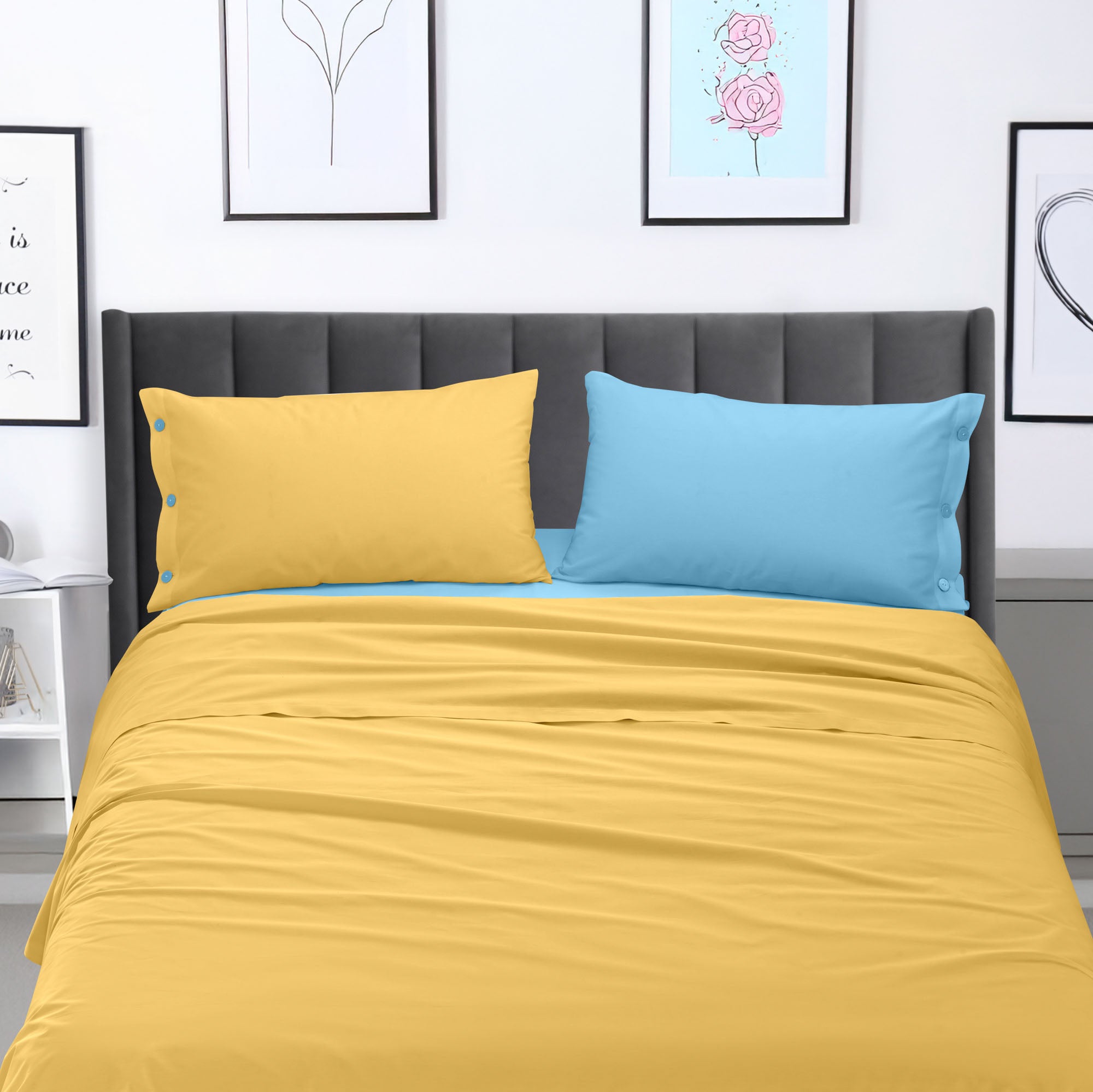 Completo Letto Matrimoniale in Cotone Collezione Good Vibes