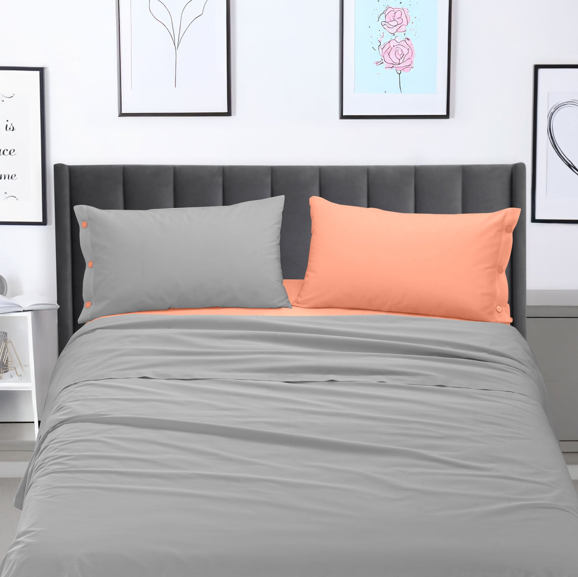 Completo Letto Matrimoniale in Cotone Collezione Good Vibes