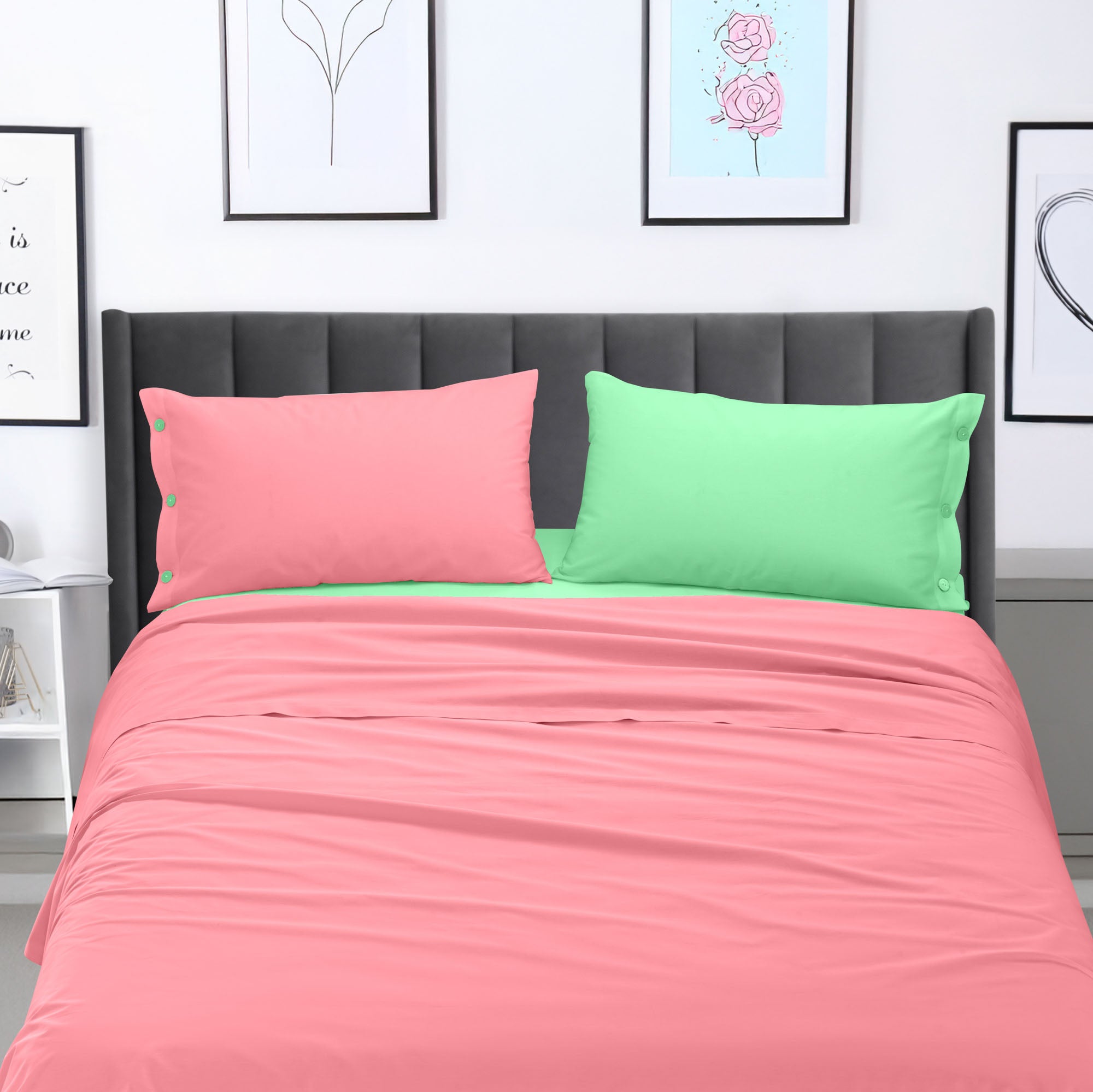 Completo Letto Matrimoniale in Cotone Collezione Good Vibes