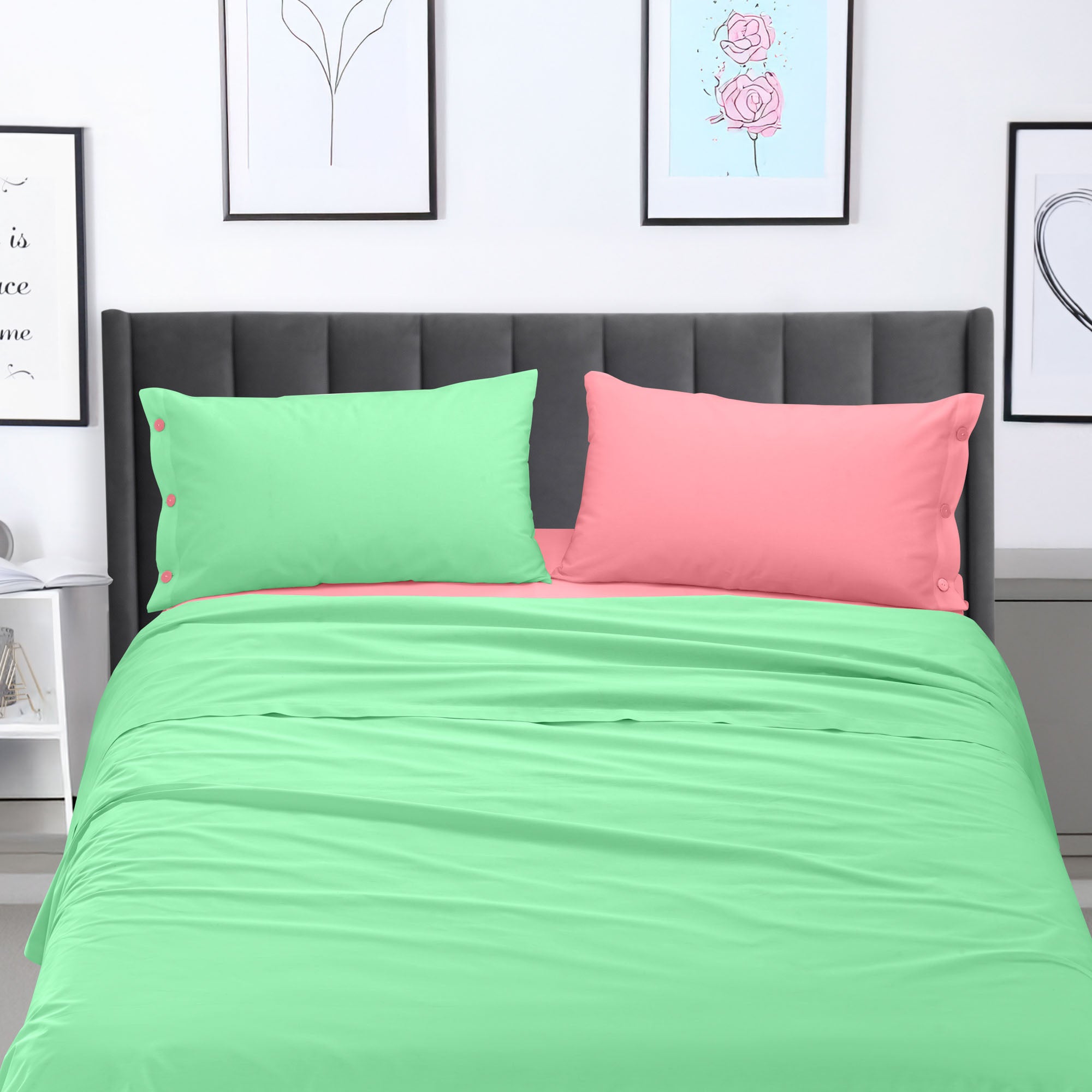 Completo Letto Matrimoniale in Cotone Collezione Good Vibes