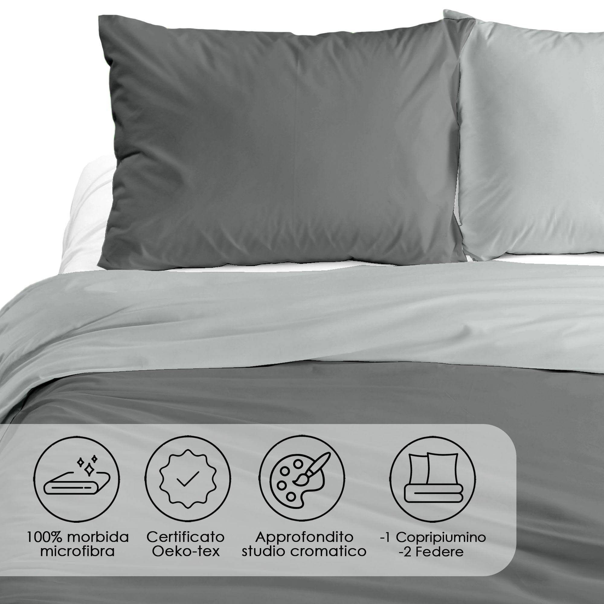 Parure Copripiumino Matrimoniale in Morbida Microfibra Everyday