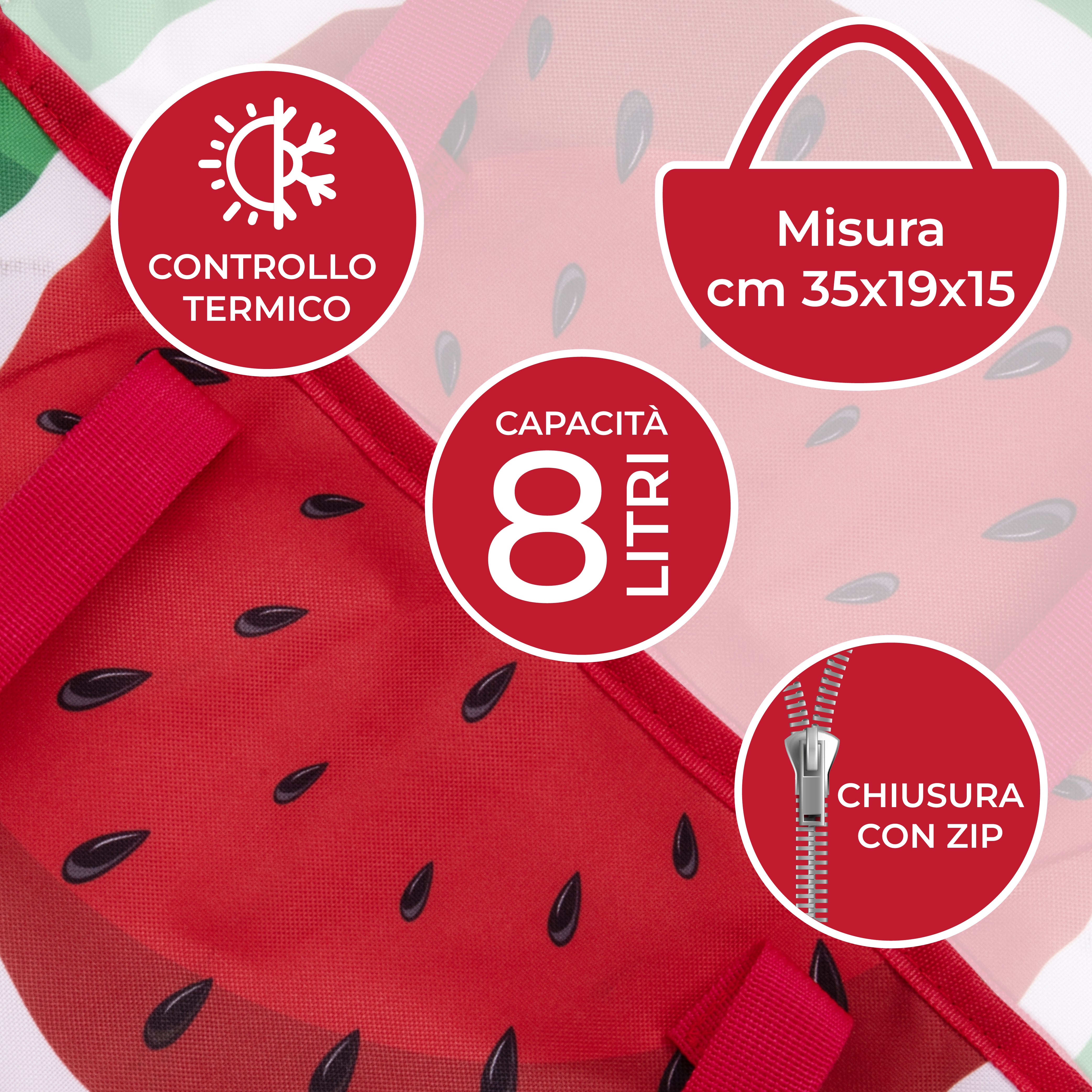 Borsa Termica Portavivande 8L Fantasia Fruttata by Sono a Casa