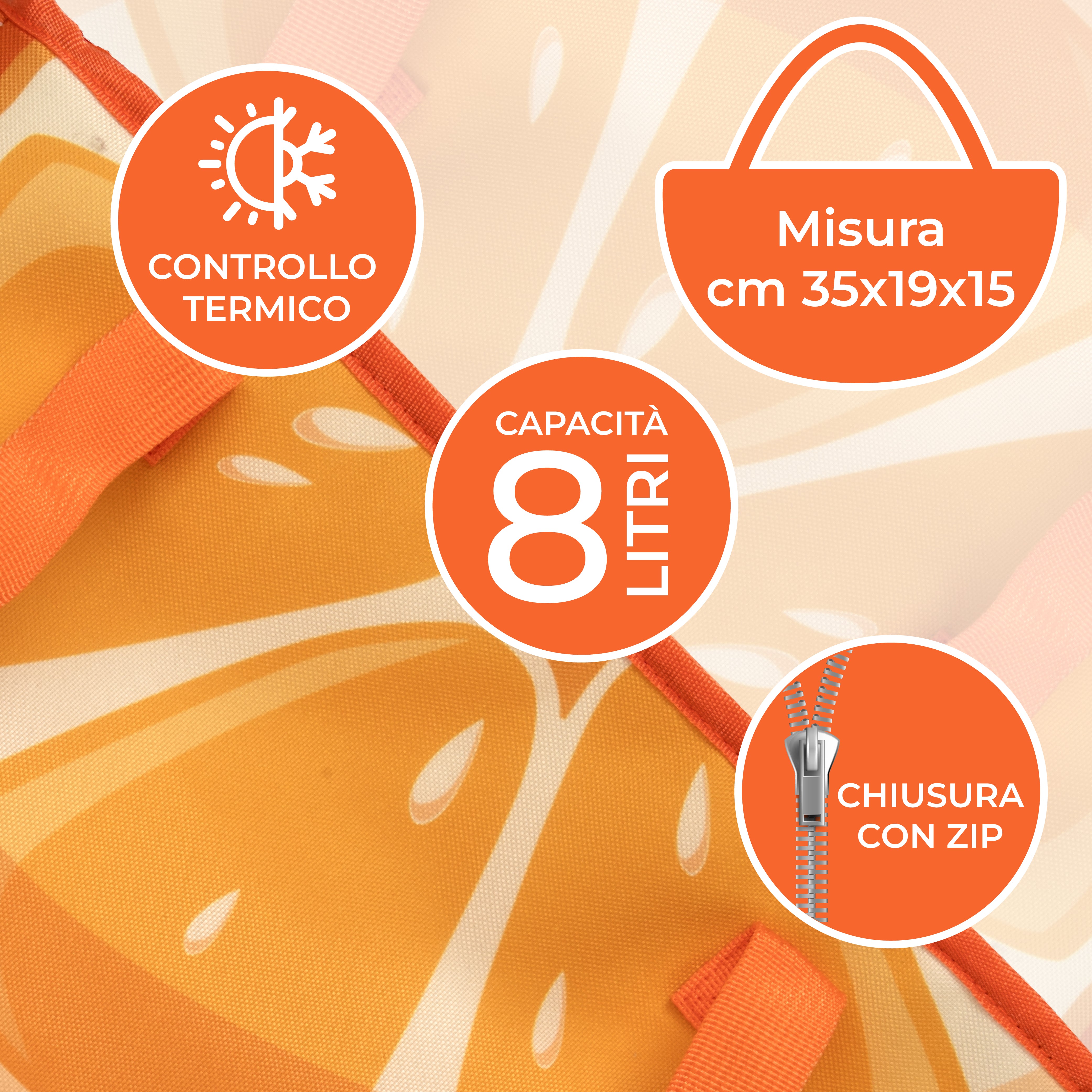Borsa Termica Portavivande 8L Fantasia Fruttata by Sono a Casa