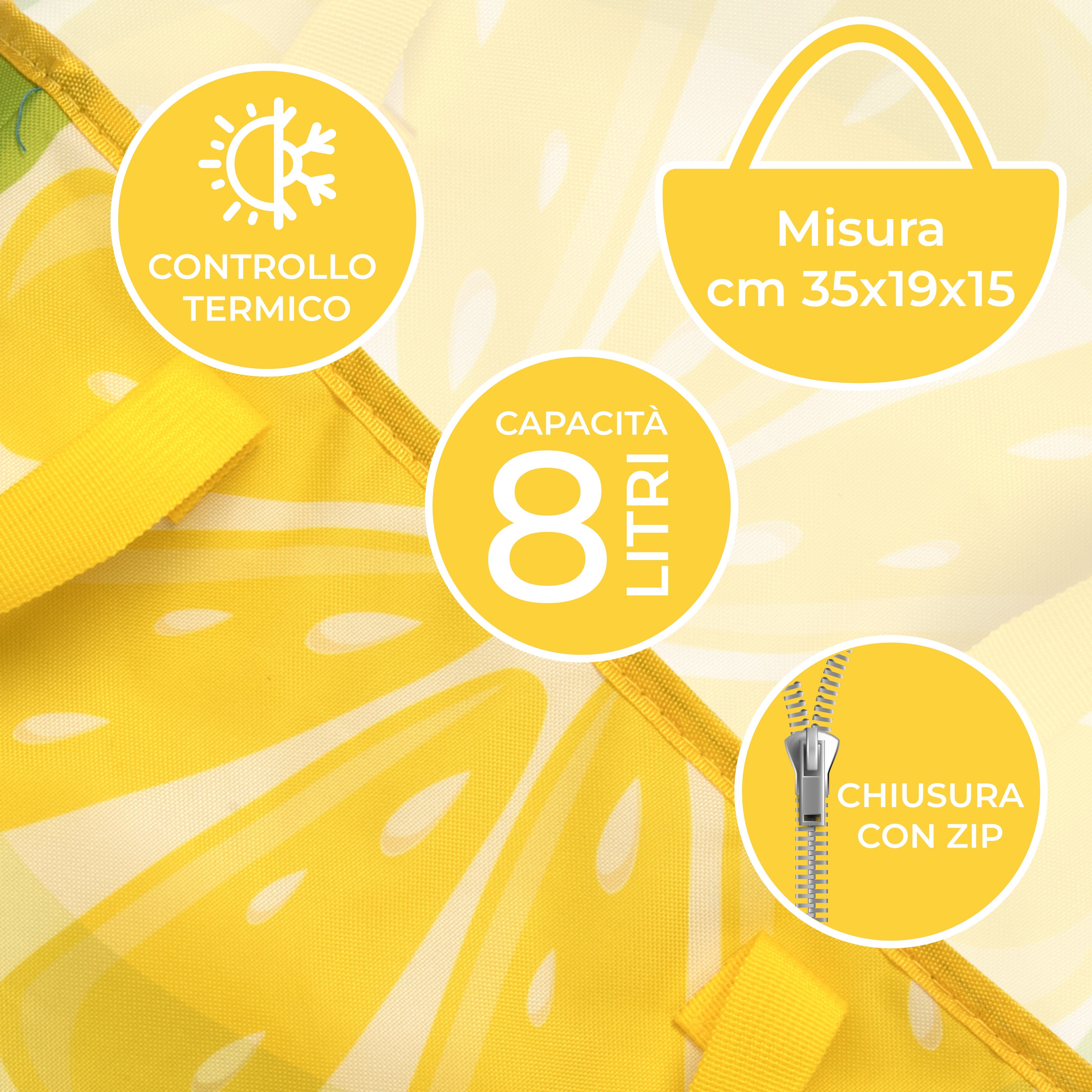 Borsa Termica Portavivande 8L Fantasia Fruttata by Sono a Casa