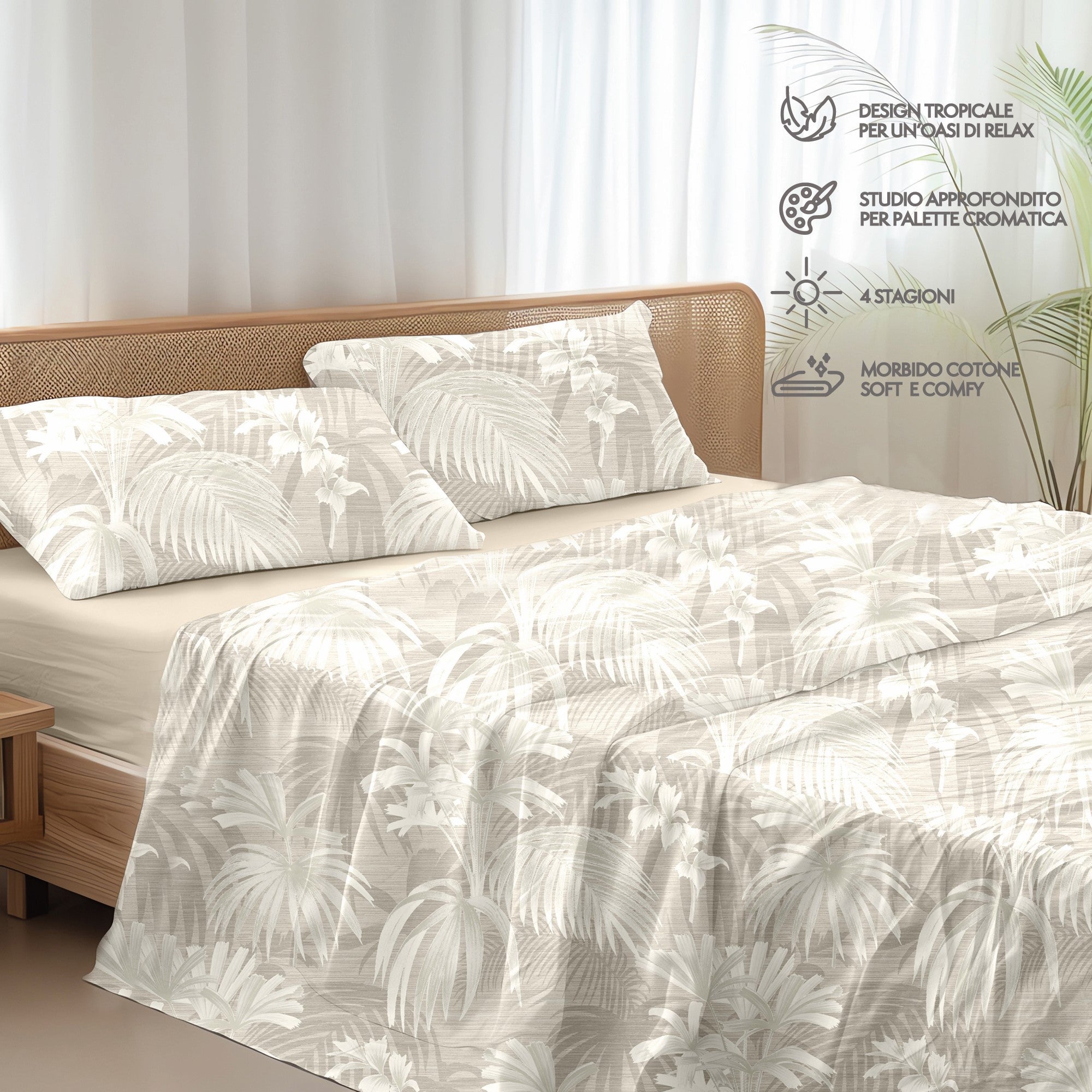 Completo Letto Matrimoniale Tropical - Collezione Everyday