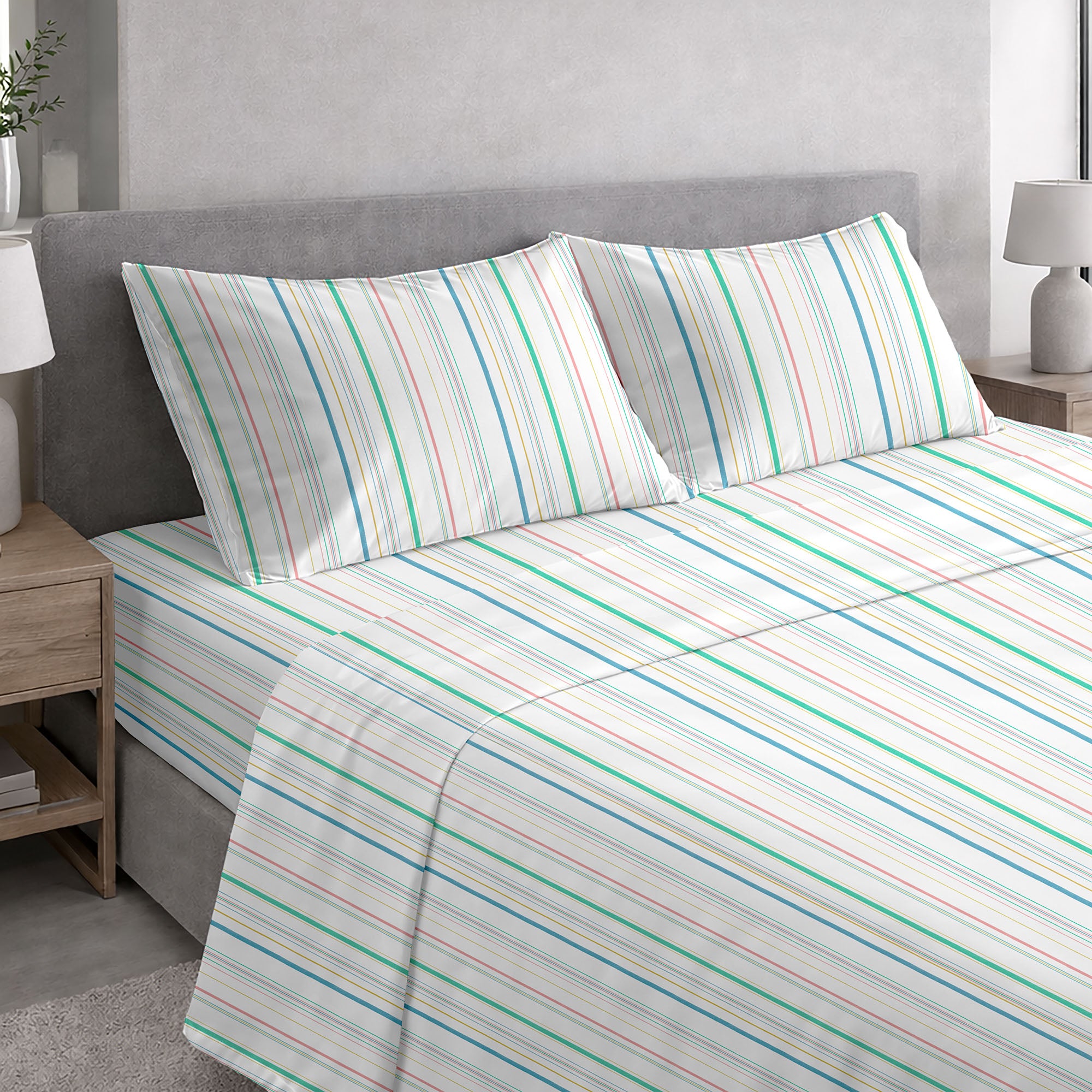 Completo Letto in Morbido Cotone Tinto in Filo di Alta Qualità by Ruggeri