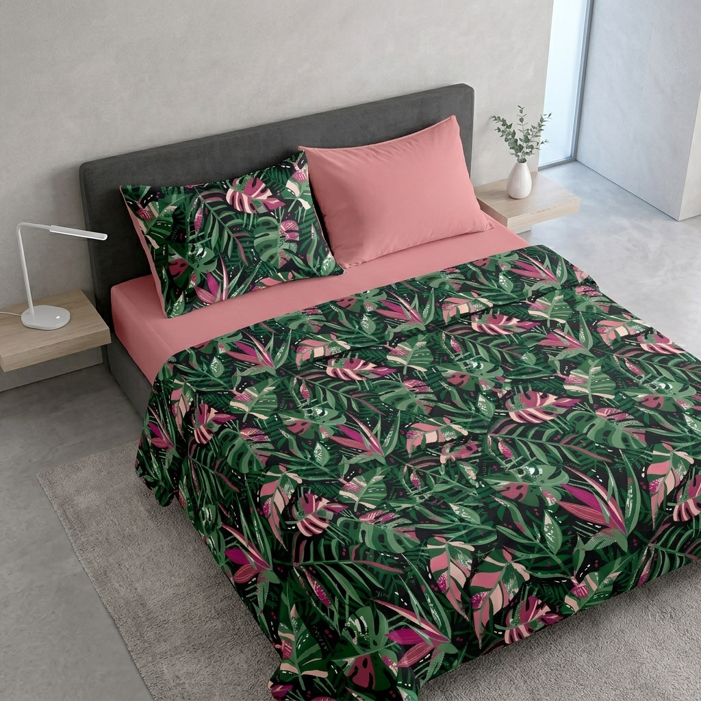 #color_Floreale Nero e Rosa
#taglia_Matrimoniale