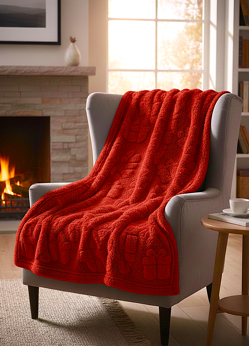 Plaid Rabbit Candy Cane in Morbidissima Flanella di Microfibra by Sono a Casa