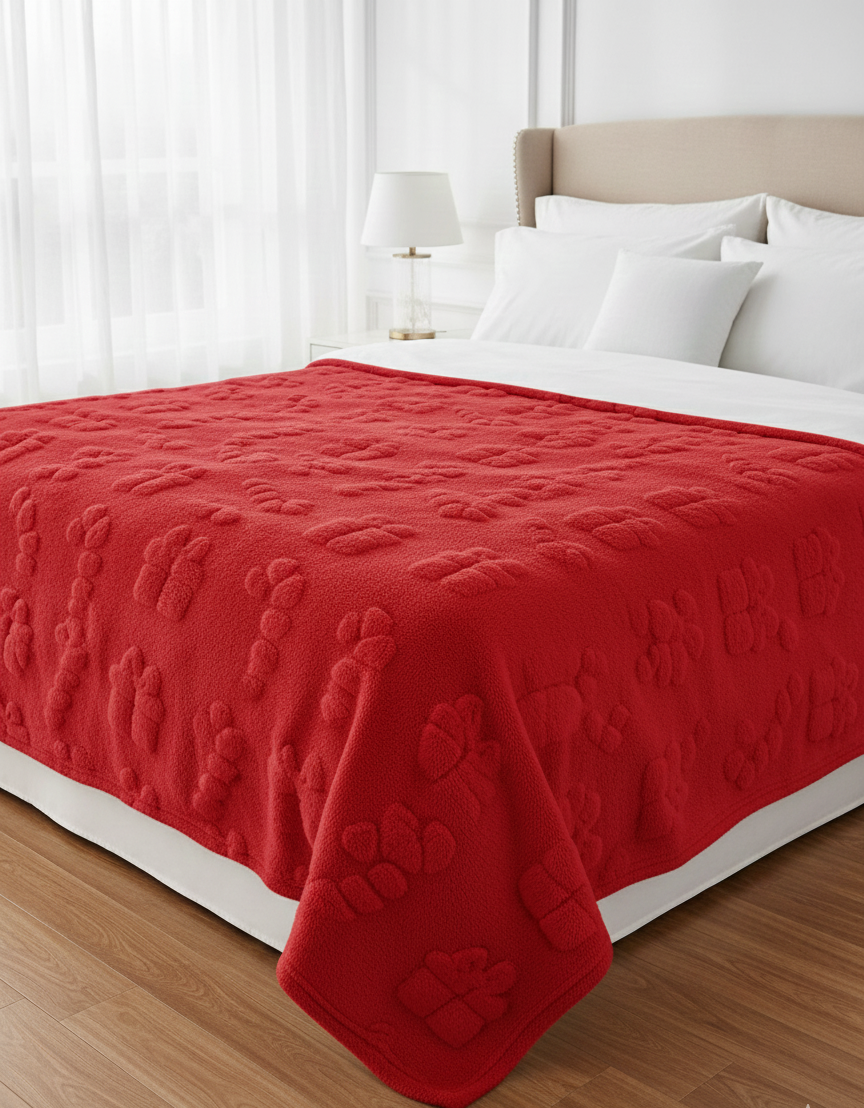 Plaid Rabbit Candy Cane in Morbidissima Flanella di Microfibra by Sono a Casa