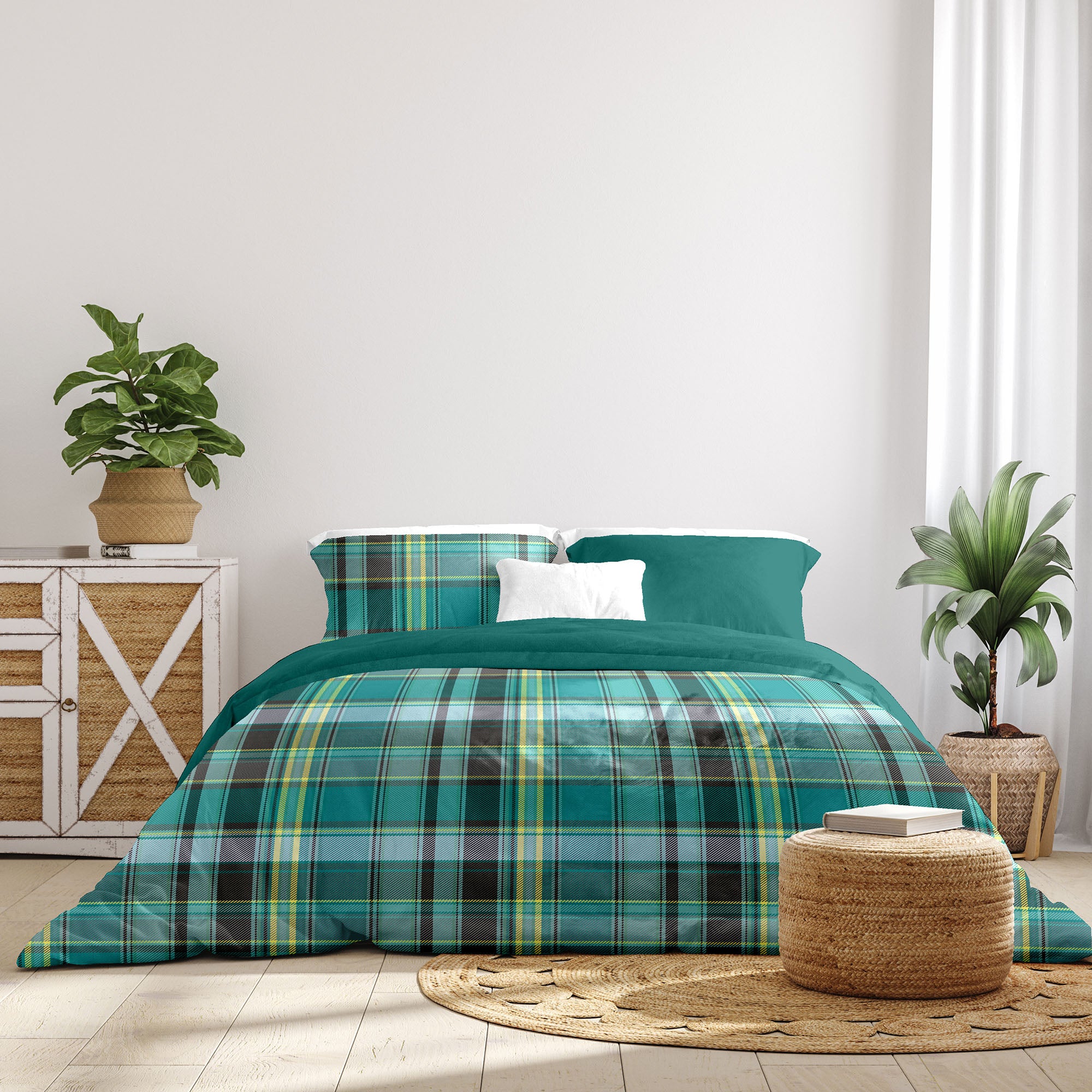 Parure Copripiumino Matrimoniale - 100% Morbida Flanella di Alta Qualità