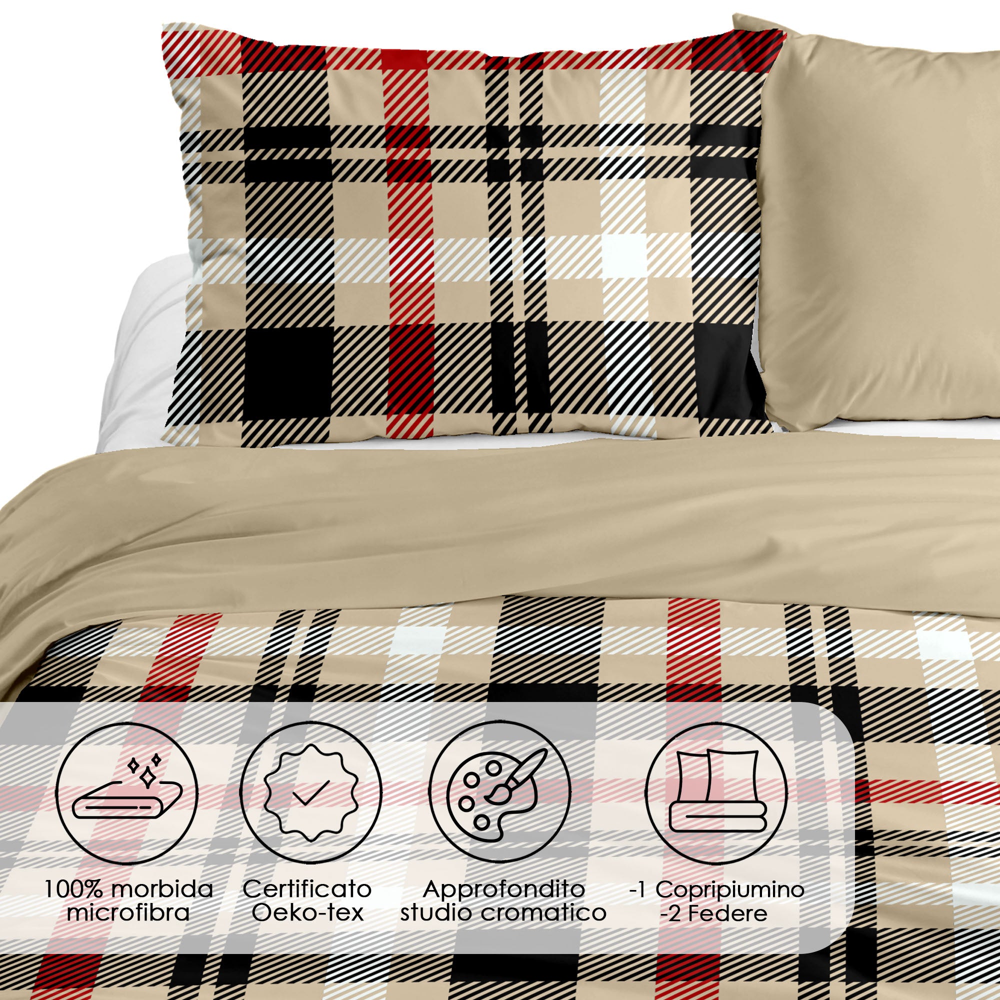 Parure Copripiumino Matrimoniale - 100% Morbida Flanella di Alta Qualità