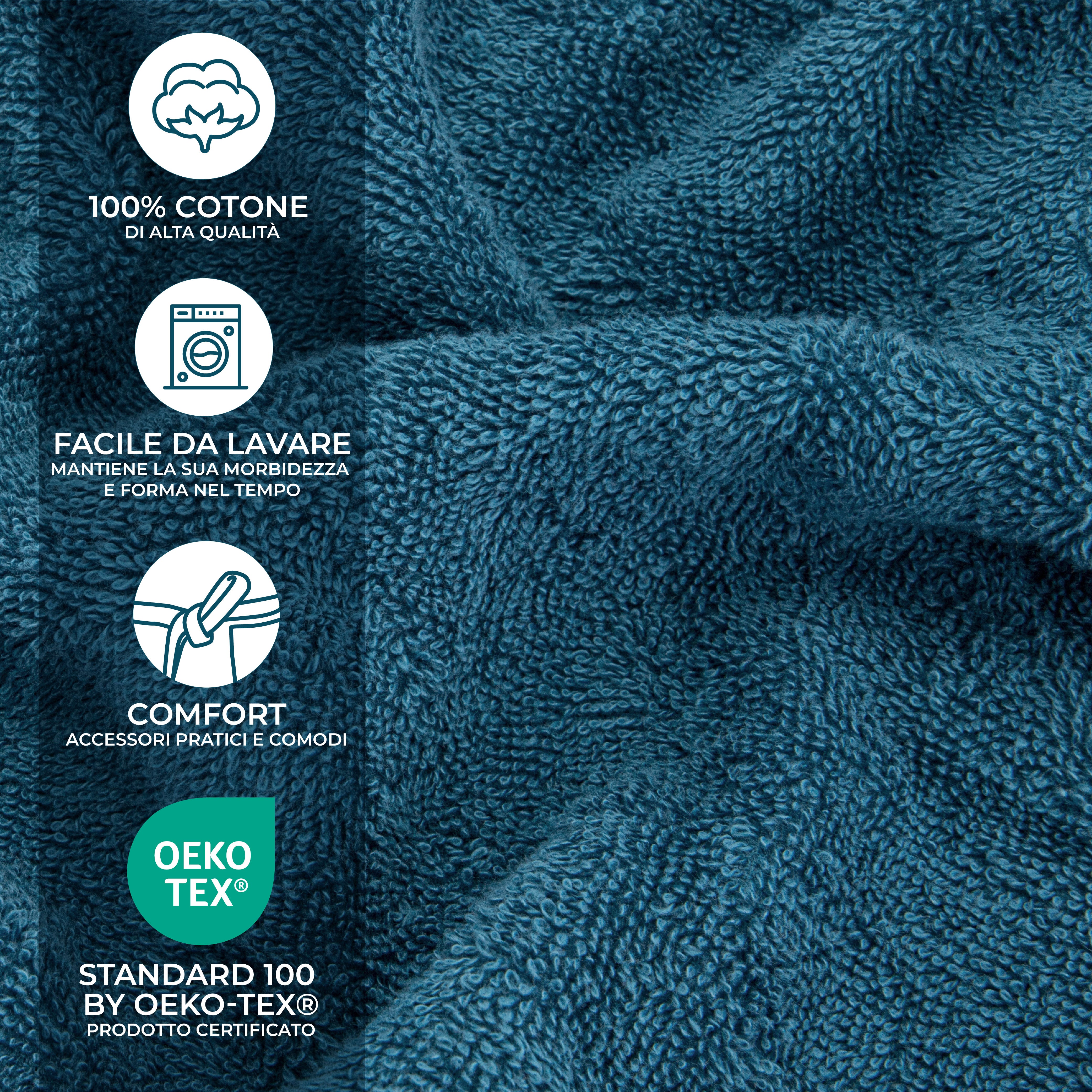 Accappatoio Parah 100% Cotone Morbido e Ultraleggere by Navigare | Taglia L/XL | Blu