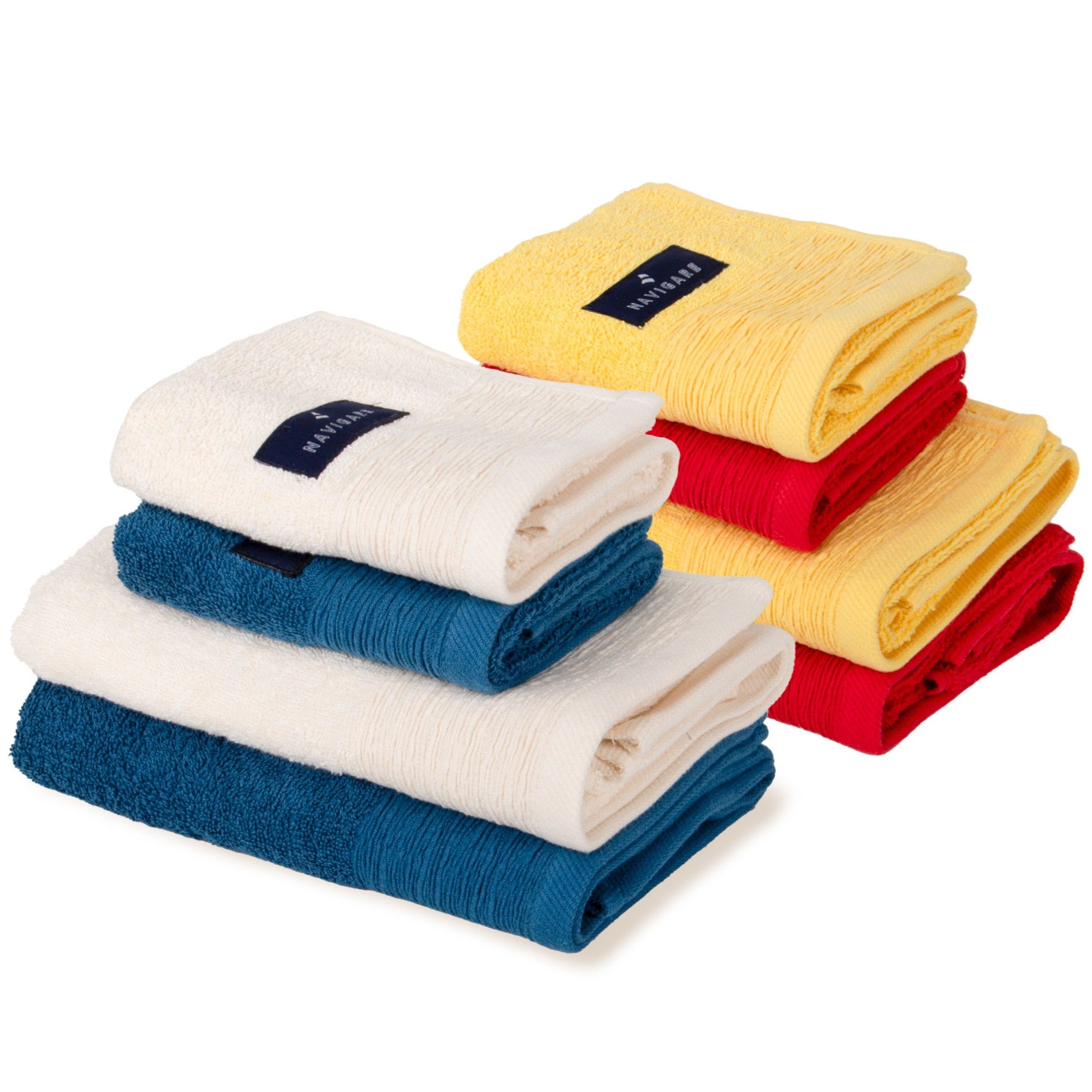 Set Asciugamani Bagno 8 Pezzi Multicolore in 100% Cotone by Navigare
