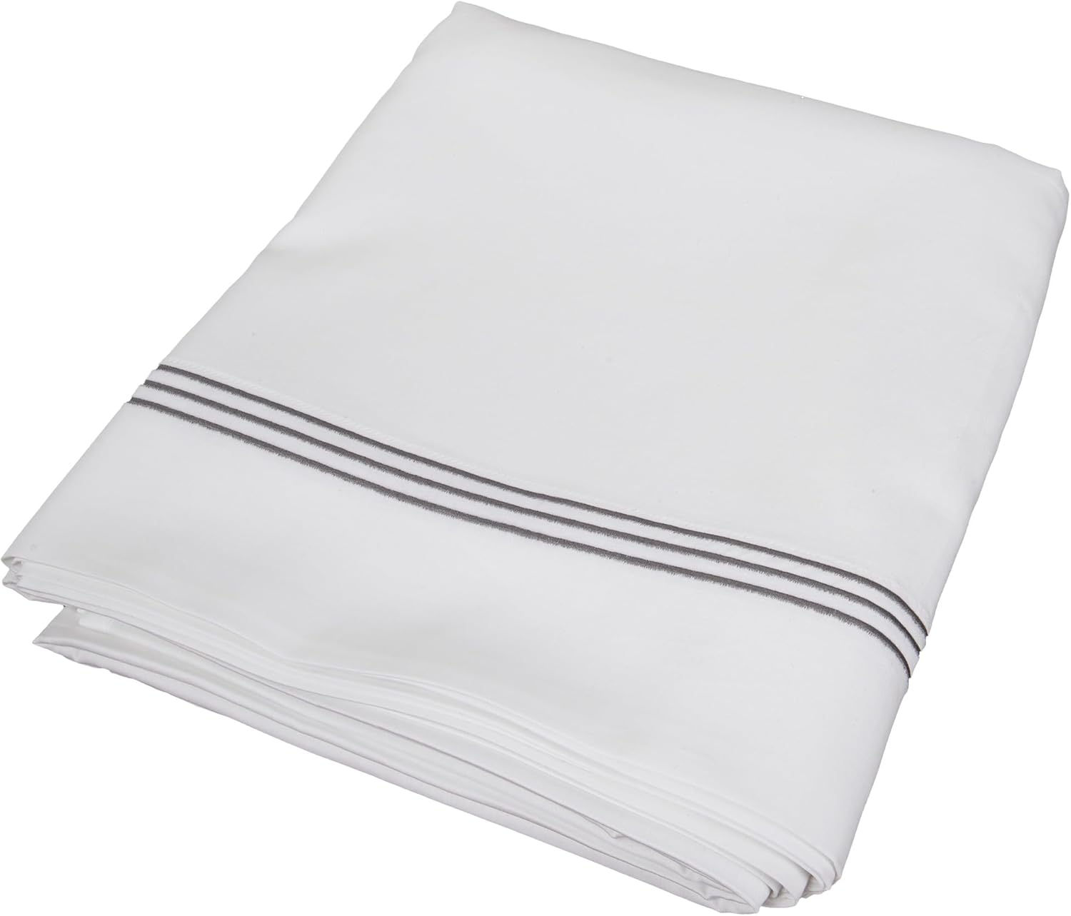Lenzuolo Sopra Matrimoniale 240x280 cm - 100% Raso di Puro Cotone - Collezione Hotellerie Parah (Bianco)