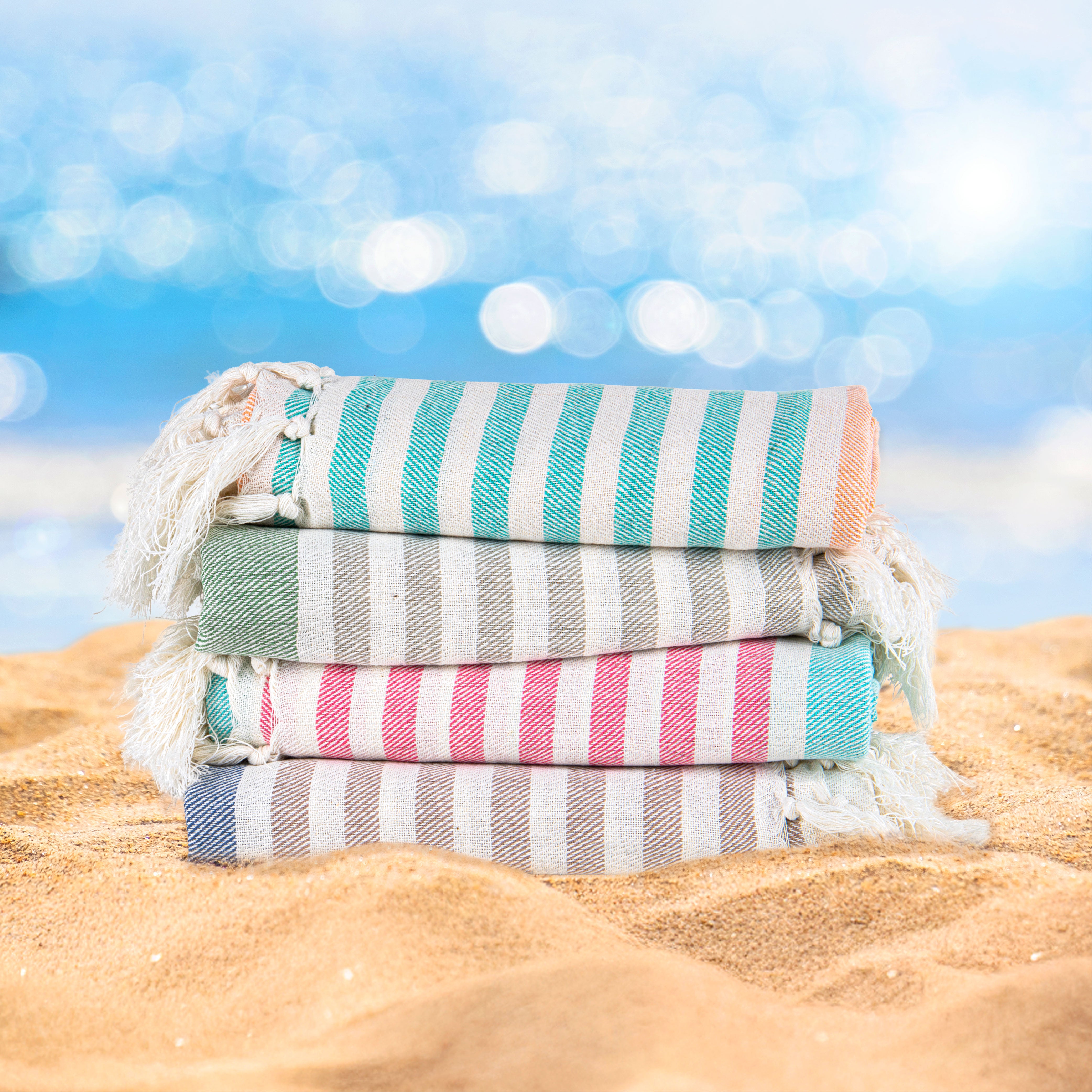 Maxi Telo Mare Fouta in Cotone, Multiuso, Leggero e Compatto by Ruggeri