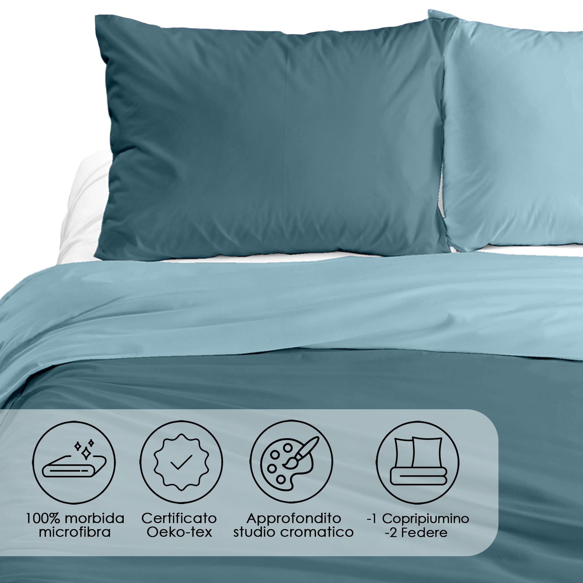 Parure Copripiumino Matrimoniale in Morbida Microfibra Everyday